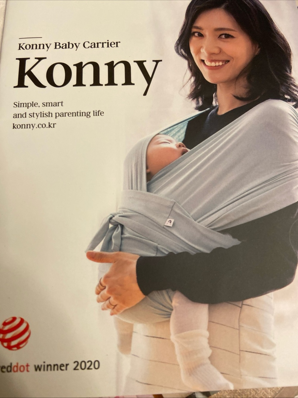 Konny Breathable Navy Blue Carrier Sling Size Large Aeromesh With Booklet.